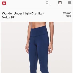 Lululemon - Wunder Under High Rise- NWOT